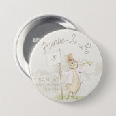 Badge Rond 7,6 Cm Peter le lapin Quelques lapins Baby shower Tante à (Devant & derrière)