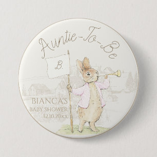 Badge Rond 7,6 Cm Peter le lapin Quelques lapins Baby shower Tante à