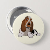 Badge Rond 7,6 Cm Petit chien mignon (Devant & derrière)