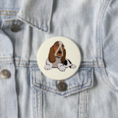 Badge Rond 7,6 Cm Petit chien mignon (En situation)
