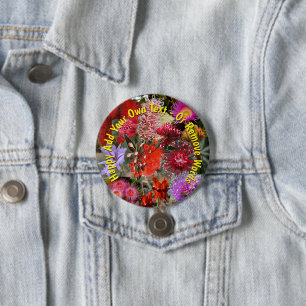Badge Rond 7,6 Cm Petit insigne des fleurs sauvages australiennes