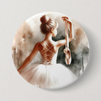 Badge Rond 7,6 Cm "Petite Ballerina Dreams"