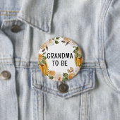 Badge Rond 7,6 Cm Petite grand-mère Citrouille à être Baby shower d' (En situation)