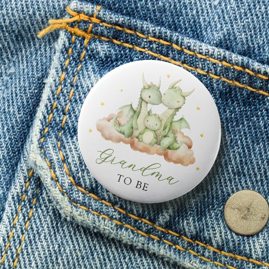 Badge Rond 7,6 Cm Petite grand-mère de dragon