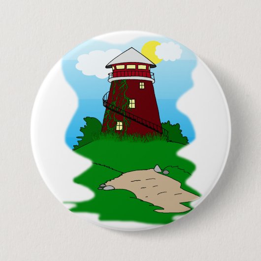 Badge Rond 7,6 Cm Phare (Devant)