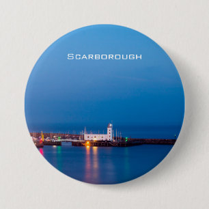 Badge Rond 7,6 Cm Phare de Scarborough