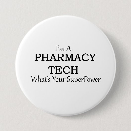 BADGE ROND 7,6 CM PHARMACIE TECH (Devant)
