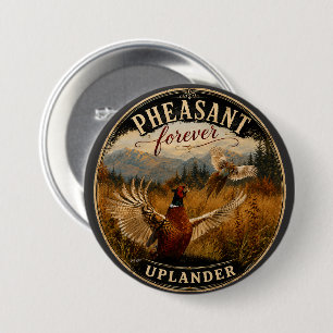 Badge Rond 7,6 Cm Pheasant Forever – Art de la faune de chasse en ha