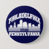 Badge Rond 7,6 Cm Philadelphie, Pennsylvanie (Devant)