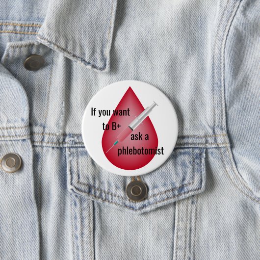 Badge Rond 7,6 Cm Phlebotomiste (En situation)
