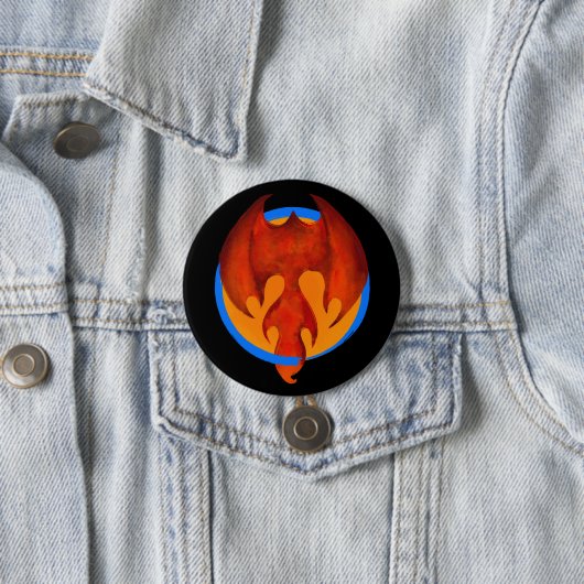 Badge Rond 7,6 Cm Phoenix Sun Button (En situation)