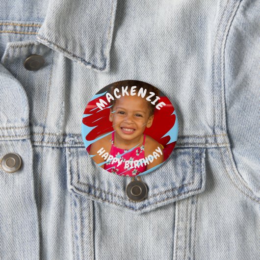 Badge Rond 7,6 Cm Photo Anniversaire personnalisé (En situation)
