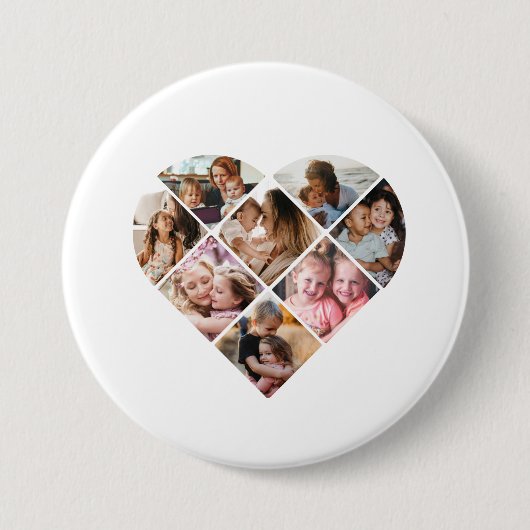 Badge Rond 7,6 Cm Photo de famille Meilleure grand-mère Jamais forme (Devant)