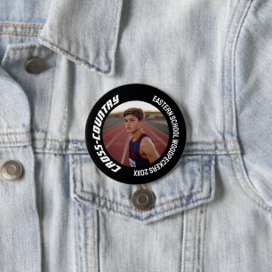 Badge Rond 7,6 Cm Photo de l'équipe de sports de fond personnalisabl