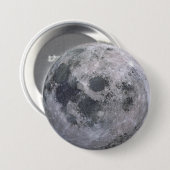 Badge Rond 7,6 Cm Photo de lune grise (Devant & derrière)