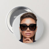 Badge Rond 7,6 Cm Photo d'entreprise promotionnelle moderne (Devant & derrière)