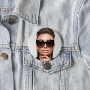 Badge Rond 7,6 Cm Photo d'entreprise promotionnelle moderne