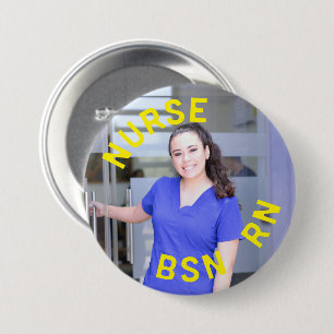 Badge Rond 7,6 Cm photo infirmière bsn rn cercle 3 pouces