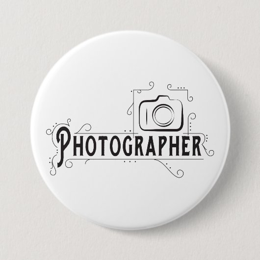 Badge Rond 7,6 Cm Photographe (Devant)