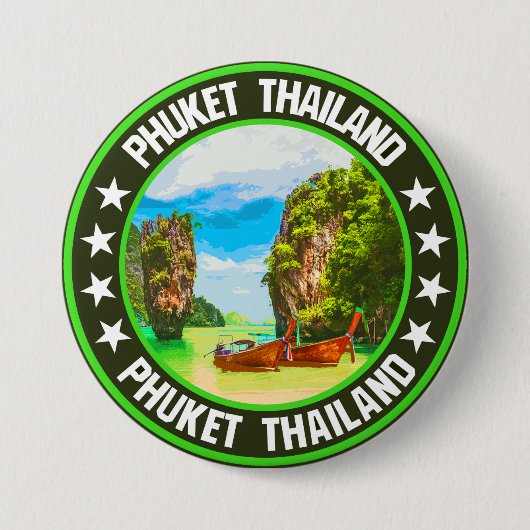 Badge Rond 7,6 Cm Phuket (Devant)