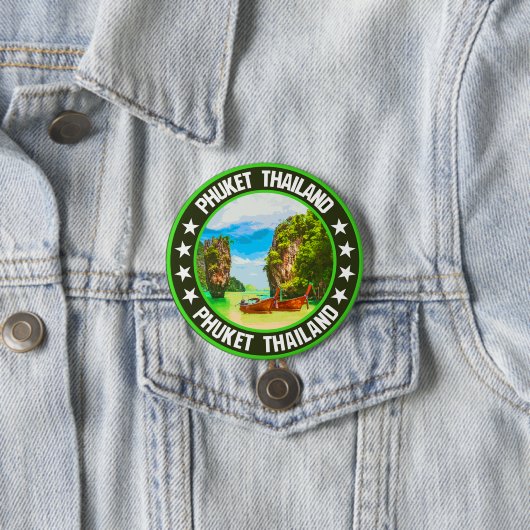 Badge Rond 7,6 Cm Phuket (En situation)