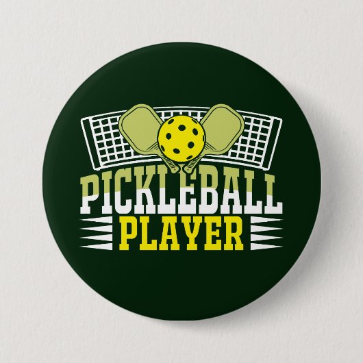 Badge Rond 7,6 Cm Pickleball (Devant)