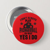 Badge Rond 7,6 Cm Pickleball (Devant & derrière)