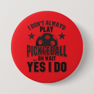 Badge Rond 7,6 Cm Pickleball