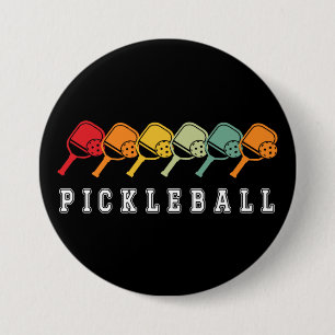 Badge Rond 7,6 Cm Pickleball