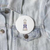 Badge Rond 7,6 Cm Pièce d'échecs Reine d'échecs (En situation)