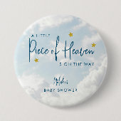 Badge Rond 7,6 Cm Pièce du Ciel Nuages Neuf Baby shower (Devant)