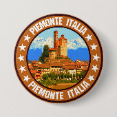 Badge Rond 7,6 Cm Piemonte (Devant)