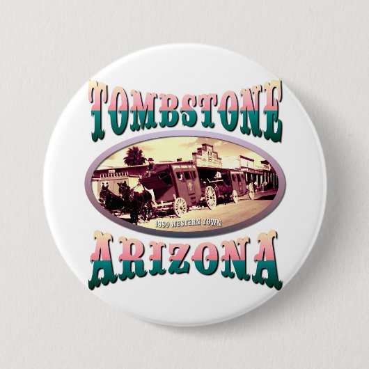 Badge Rond 7,6 Cm Pierre tombale Arizona (Devant)