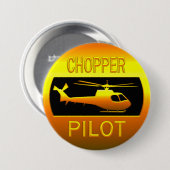 Badge Rond 7,6 Cm Pilote de couperet (Devant & derrière)