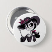 Badge Rond 7,6 Cm PIN catrina mujer (Devant & derrière)