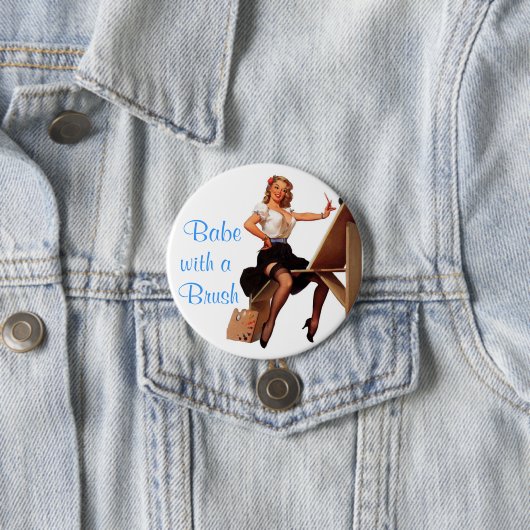 Badge Rond 7,6 Cm Pin- d'artiste (En situation)