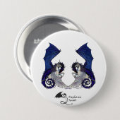 Badge Rond 7,6 Cm Pin de licorne de dragon (Devant & derrière)