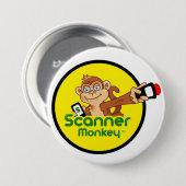 Badge Rond 7,6 Cm Pin de singe de scanner (Devant & derrière)