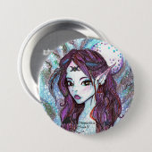 Badge Rond 7,6 Cm Pin d'Elf de lune (Devant & derrière)