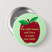Badge Rond 7,6 Cm Pin fait sur commande de professeurs (Devant & derrière)