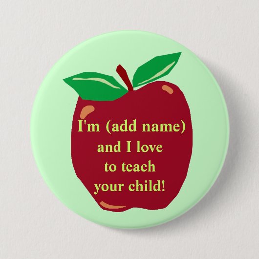 Badge Rond 7,6 Cm Pin fait sur commande de professeurs (Devant)