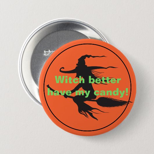 Badge Rond 7,6 Cm Pin Halloween (Devant & derrière)