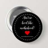 Badge Rond 7,6 Cm Pin noir de maternité (Devant & derrière)