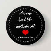 Badge Rond 7,6 Cm Pin noir de maternité (Devant)