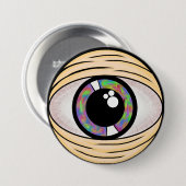 Badge Rond 7,6 Cm Pin Trippy de troisième oeil (Devant & derrière)