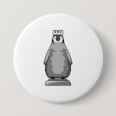Badge Rond 7,6 Cm Pingouin (Devant)