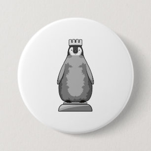 Badge Rond 7,6 Cm Pingouin