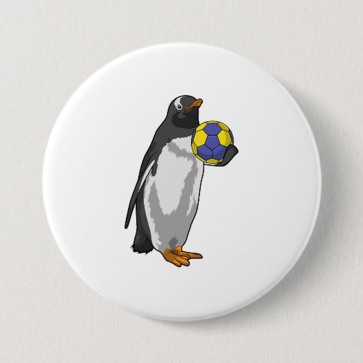 Badge Rond 7,6 Cm Pingouin (Devant)
