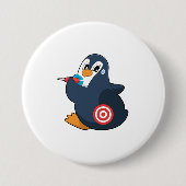 Badge Rond 7,6 Cm Pingouin fléchettes fléchettes (Devant)