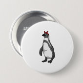 Badge Rond 7,6 Cm Pingouin with bandana (Devant & derrière)